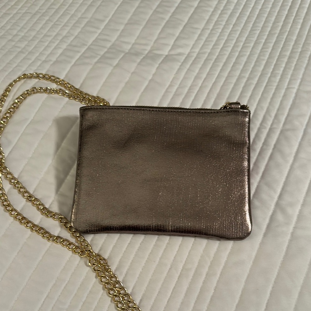 Gold Metallic Clutch Bag